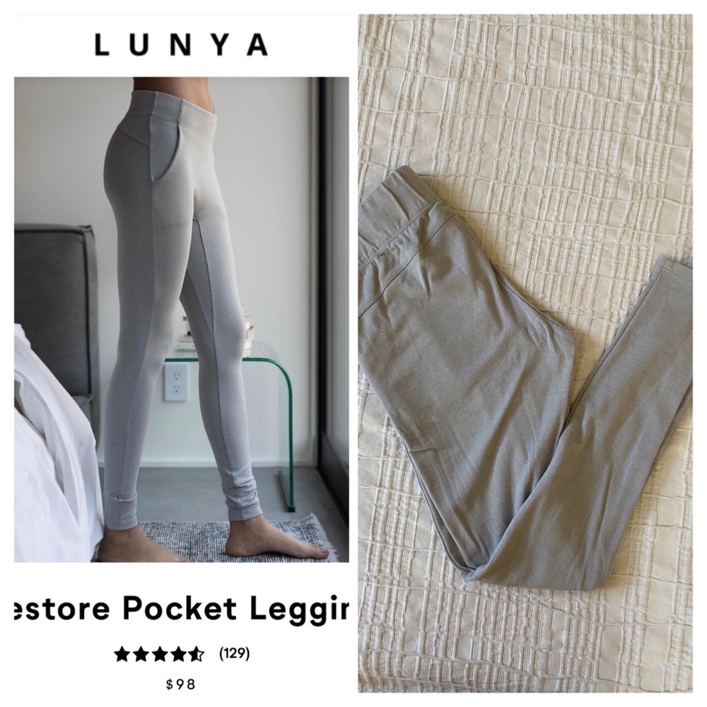Lunya Restore Pocket Legging Size S, Moonstone